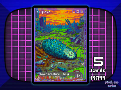 5x Slug 1/1 Toxrill MTG Token - Pixel Tokens by Teddy PX144