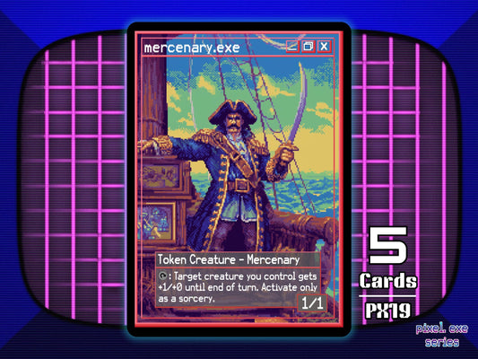 5x Mercenary 1/1 Outlaw MTG Token - Pixel Tokens by Teddy PX19