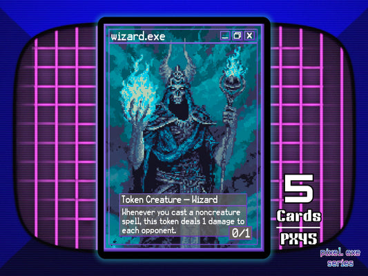 5x Wizard 0/1 Pings Final Fantasy MTG Token - Pixel Tokens by Teddy PX45