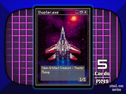 5x Thopter 1/1 Flying MTG Token - Pixel Tokens by Teddy PX49