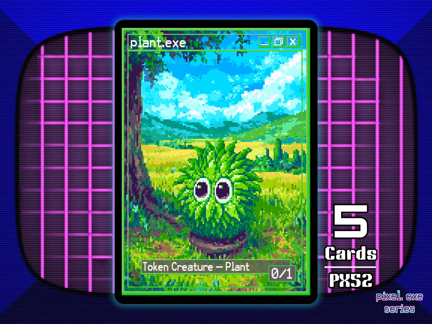 5x Plant 0/1 Green MTG Token - Pixel Tokens by Teddy PX52