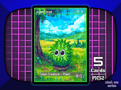 5x Plant 0/1 Green MTG Token - Pixel Tokens by Teddy PX52