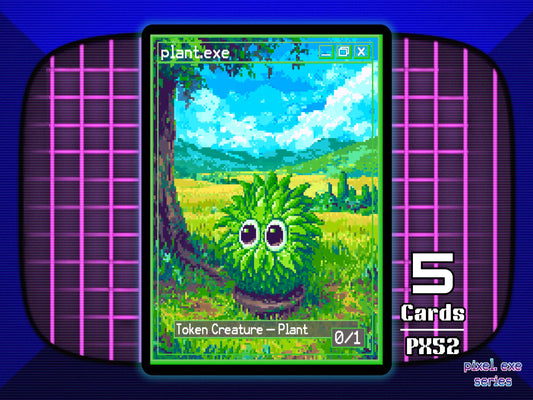 5x Plant 0/1 Green MTG Token - Pixel Tokens by Teddy PX52