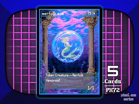 5x Merfolk 1/1 Hexproof MTG Token - Pixel Tokens by Teddy PX72