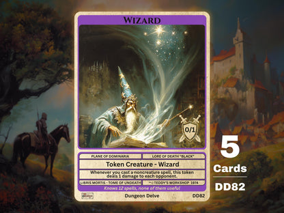 5x Wizard 0/1 Final Fantasy MTG Token - Teddy's Workshop DD82