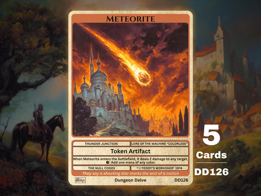 5x Meteorite Artifact MTG Token - Teddy's Workshop DD126