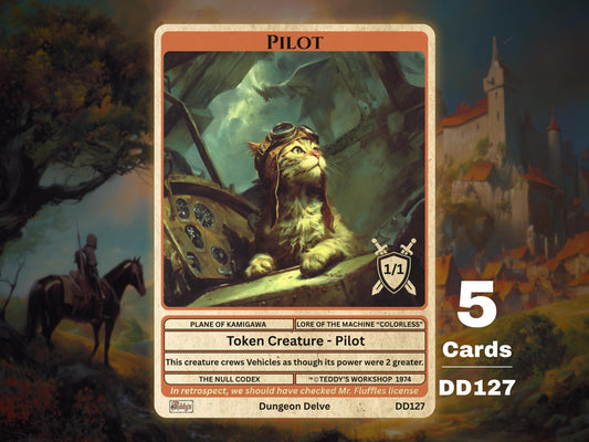 5x Pilot 1/1 Crew Vehicle MTG Token - Teddy's Workshop DD127