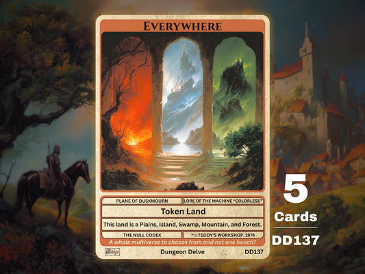 5x Everywhere Land MTG Token - Teddy's Workshop DD137