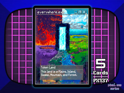 5x Everywhere Land MTG Token - Pixel Tokens by Teddy PX137
