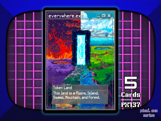 5x Everywhere Land MTG Token - Pixel Tokens by Teddy PX137