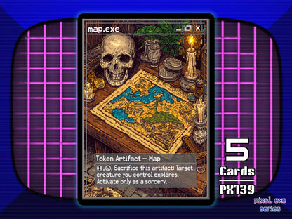 5x Map Artifact MTG Token - Pixel Tokens by Teddy PX139