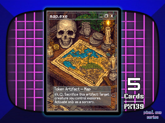 5x Map Artifact MTG Token - Pixel Tokens by Teddy PX139