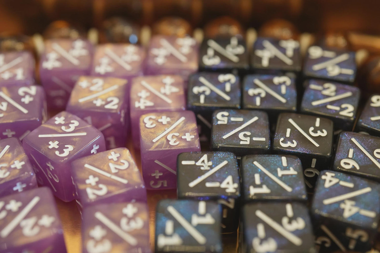 Counter Dice + / - , Magic TCG, Pink & Blue Galaxy Theme, perfect for any magic the gather deck! Edh, Cedh Magic Deck! Great gift for nerds!