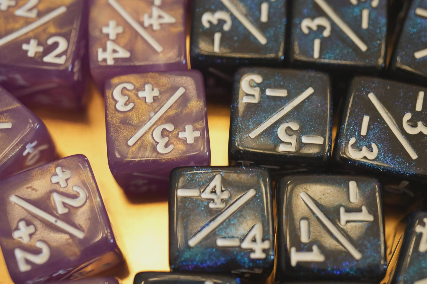 Counter Dice + / - , Magic TCG, Pink & Blue Galaxy Theme, perfect for any magic the gather deck! Edh, Cedh Magic Deck! Great gift for nerds!
