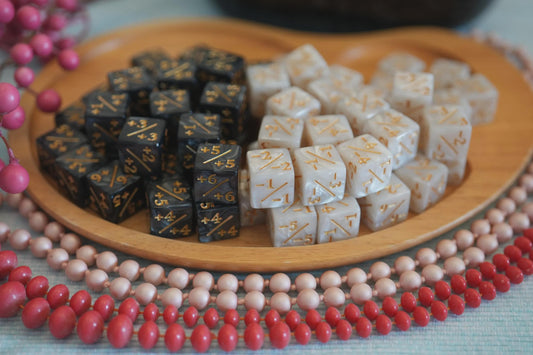 Counter Dice + / - , Magic TCG, Black White Marble Color Theme, perfect for any magic the gather deck! Edh, Cedh Magic Deck! Great MTG Gift!