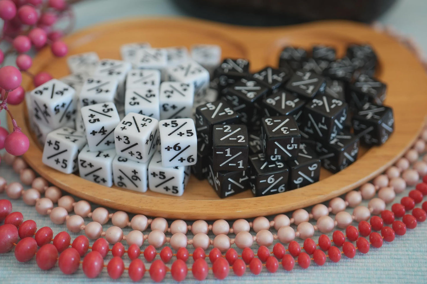 Counter Dice + / - , Magic TCG, Black White Matte Color Theme, perfect for any magic the gather deck! Edh, Cedh Magic Deck! Great MTG Gift!