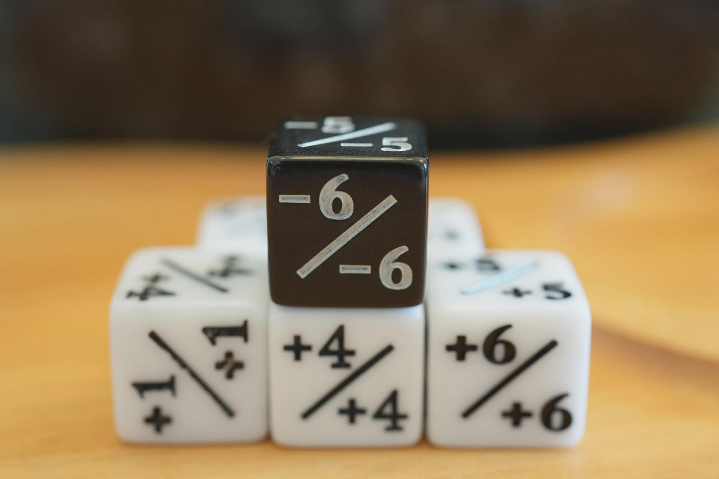 Counter Dice + / - , Magic TCG, Black White Matte Color Theme, perfect for any magic the gather deck! Edh, Cedh Magic Deck! Great MTG Gift!