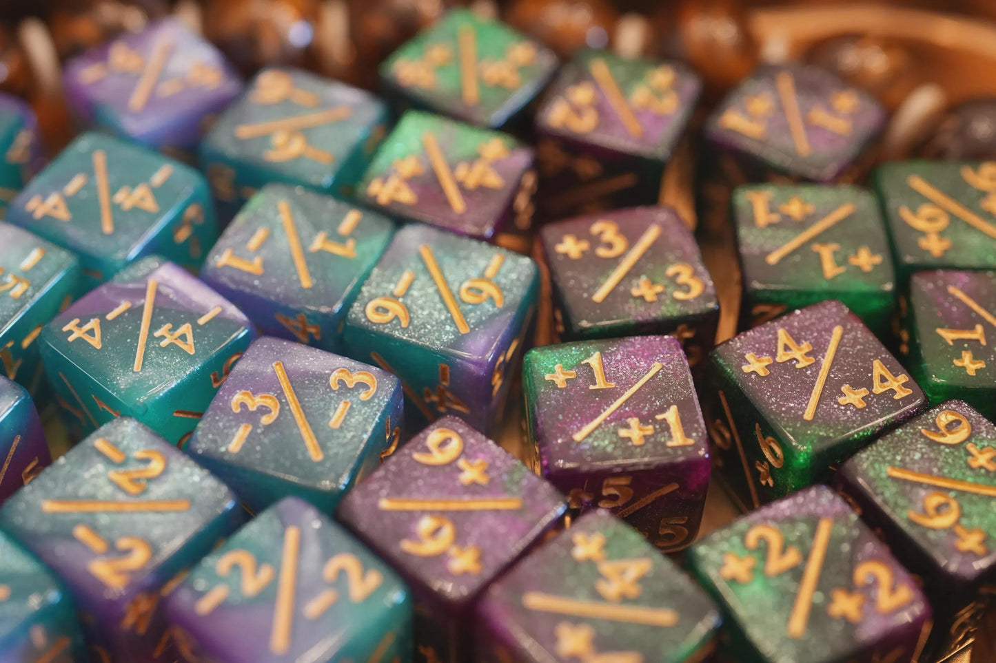 Counter Dice + / - , Magic TCG, Dark Galaxy Theme, perfect for any magic the gather deck! Edh, Cedh Magic Deck! Great MTG gift for nerds!