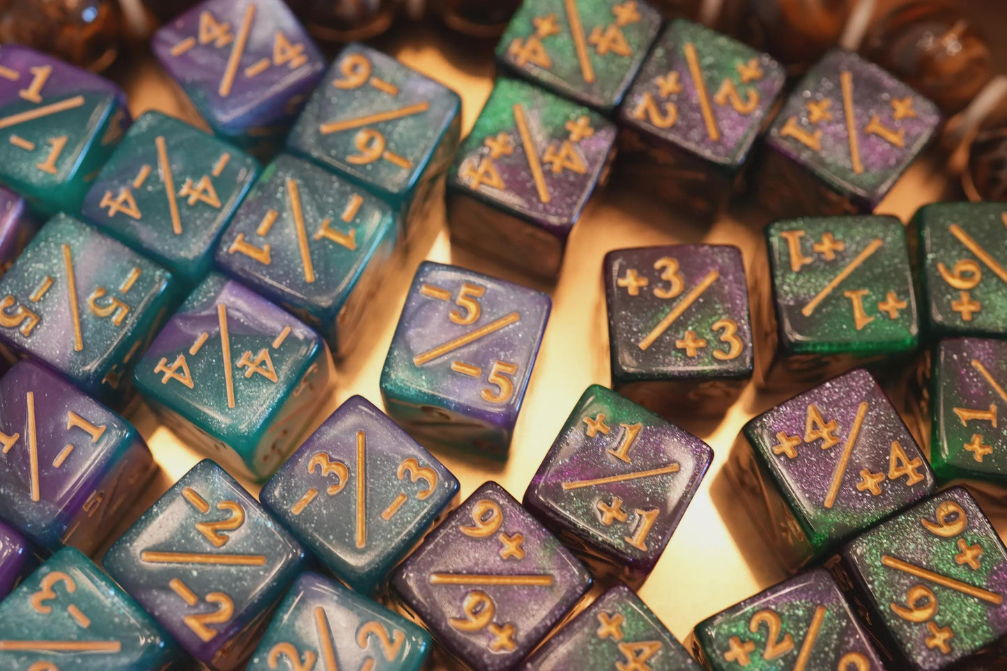 Counter Dice + / - , Magic TCG, Dark Galaxy Theme, perfect for any magic the gather deck! Edh, Cedh Magic Deck! Great MTG gift for nerds!