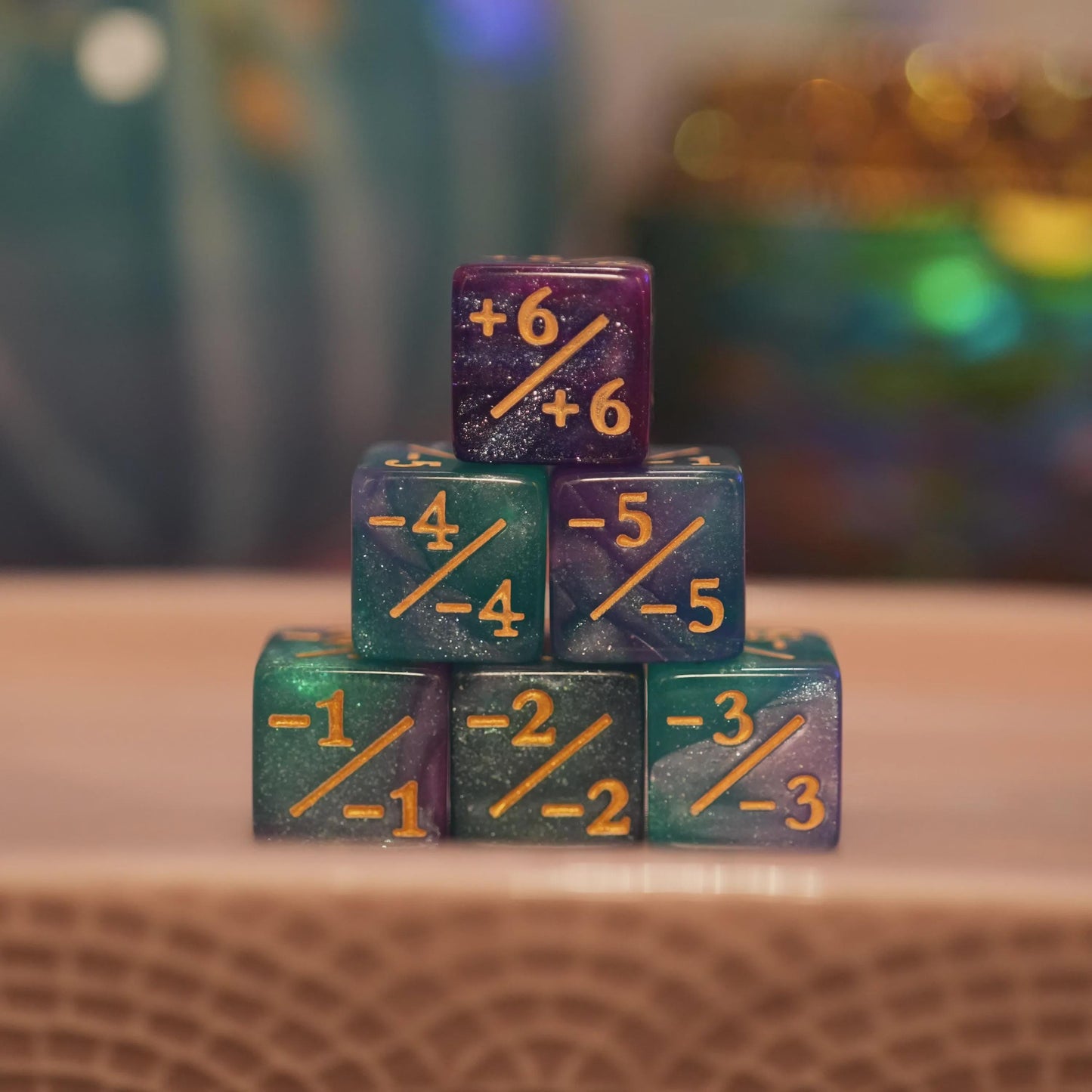 Counter Dice + / - , Magic TCG, Light Galaxy Theme, perfect for any magic the gather deck! Edh, Cedh Magic Deck! Great gift for nerds!