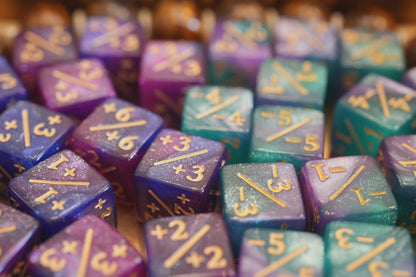 Counter Dice + / - , Magic TCG, Light Galaxy Theme, perfect for any magic the gather deck! Edh, Cedh Magic Deck! Great gift for nerds!