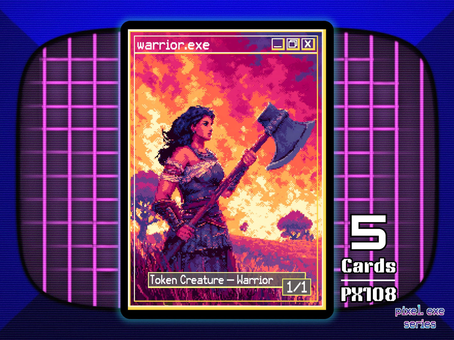 5x Warrior 1/1 White MTG Token - Pixel Tokens by Teddy PX108
