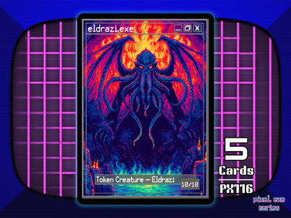 5x Eldrazi 10/10 Colorless MTG Token - Pixel Tokens by Teddy PX116