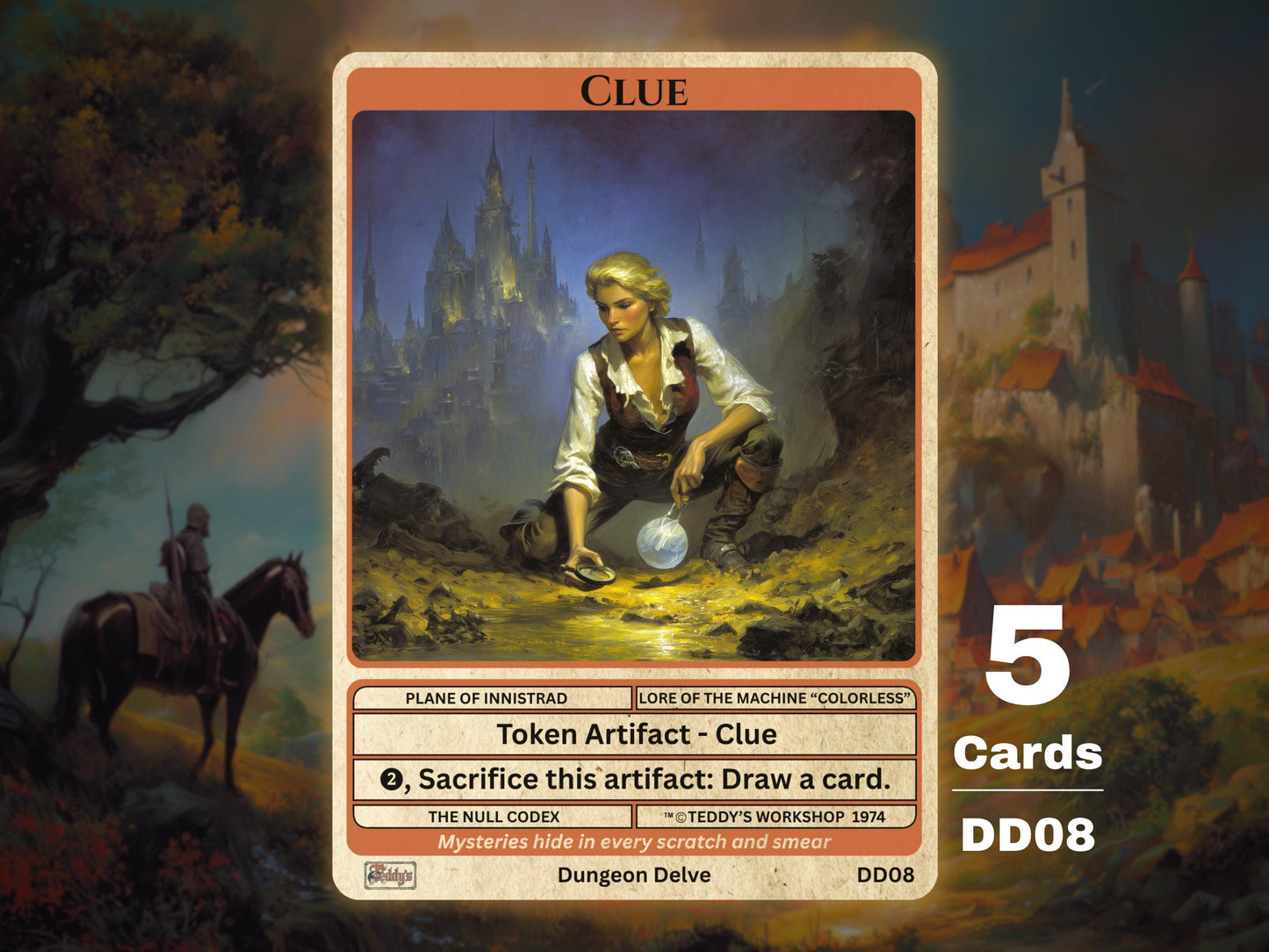 5x Clue Token MTG - Teddy's Workshop DD08