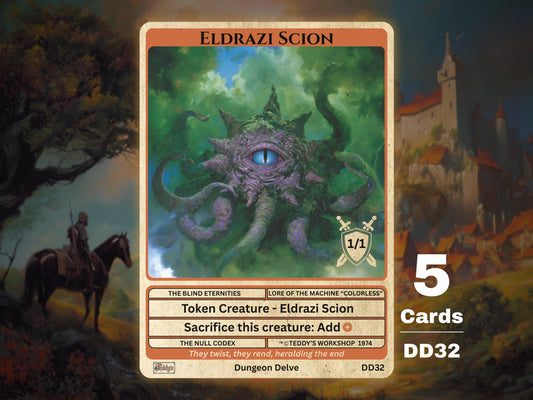 5x Eldrazi Scion 1/1 MTG Token - Teddy's Workshop DD32