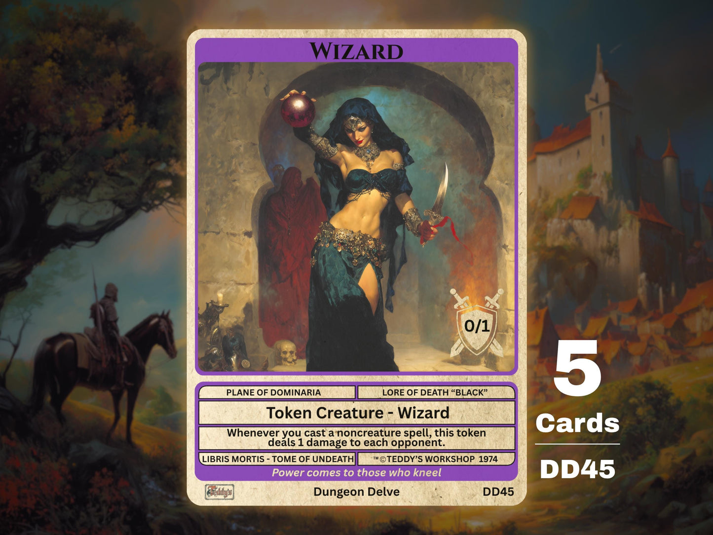 5x Wizard 0/1 (Final fantasy) MTG Token - Teddy's Workshop DD45
