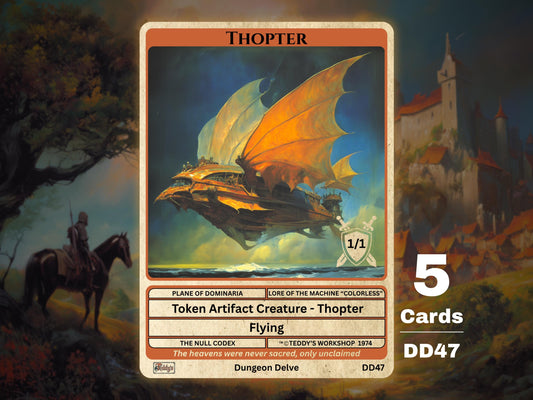 5x Thopter 1/1 Flying MTG Token - Teddy's Workshop DD47