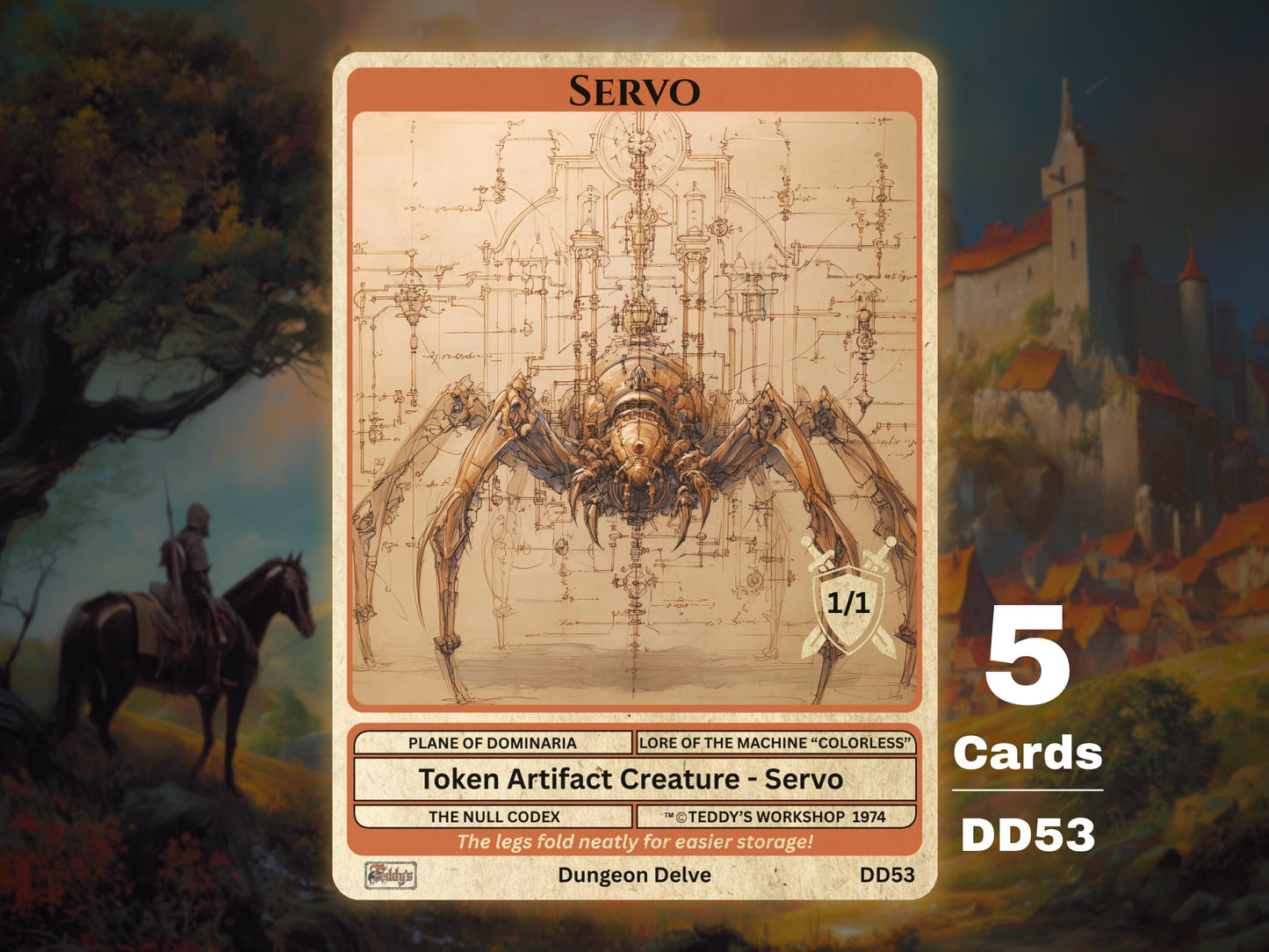 5x Servo 1/1 Colorless MTG Token - Teddy's Workshop DD53