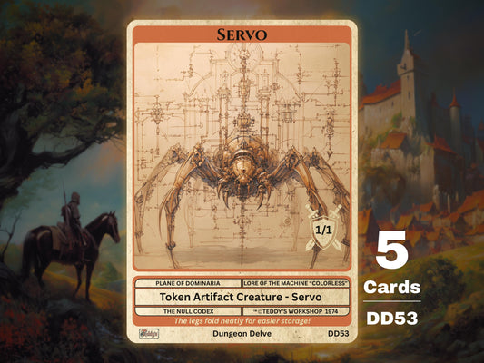 5x Servo 1/1 Colorless MTG Token - Teddy's Workshop DD53