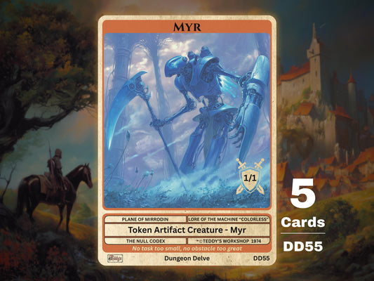 5x Myr 1/1 Colorless MTG Token - Teddy's Workshop DD55