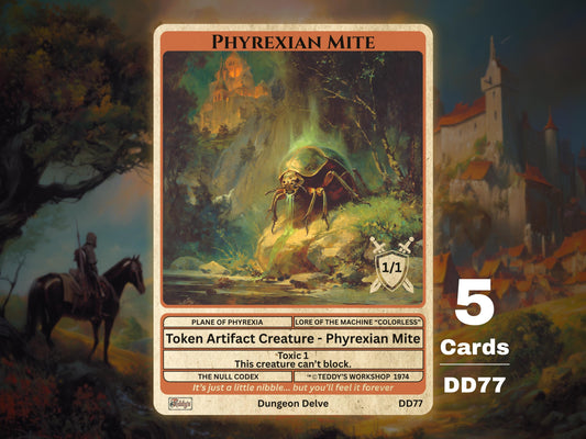 5x Phyreixian Mite 1/1 Toxic 1 MTG Token - Teddy's Workshop DD77