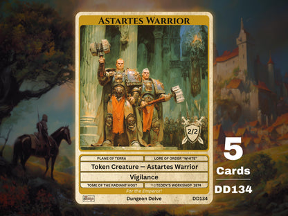5x Astartes Warrior 2/2 Vigilance MTG Token - Teddy's Workshop DD134