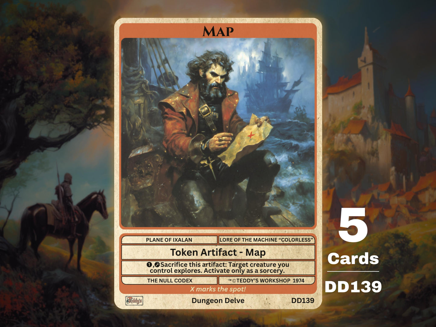 5x Map Artifact MTG Token - Teddy's Workshop DD139