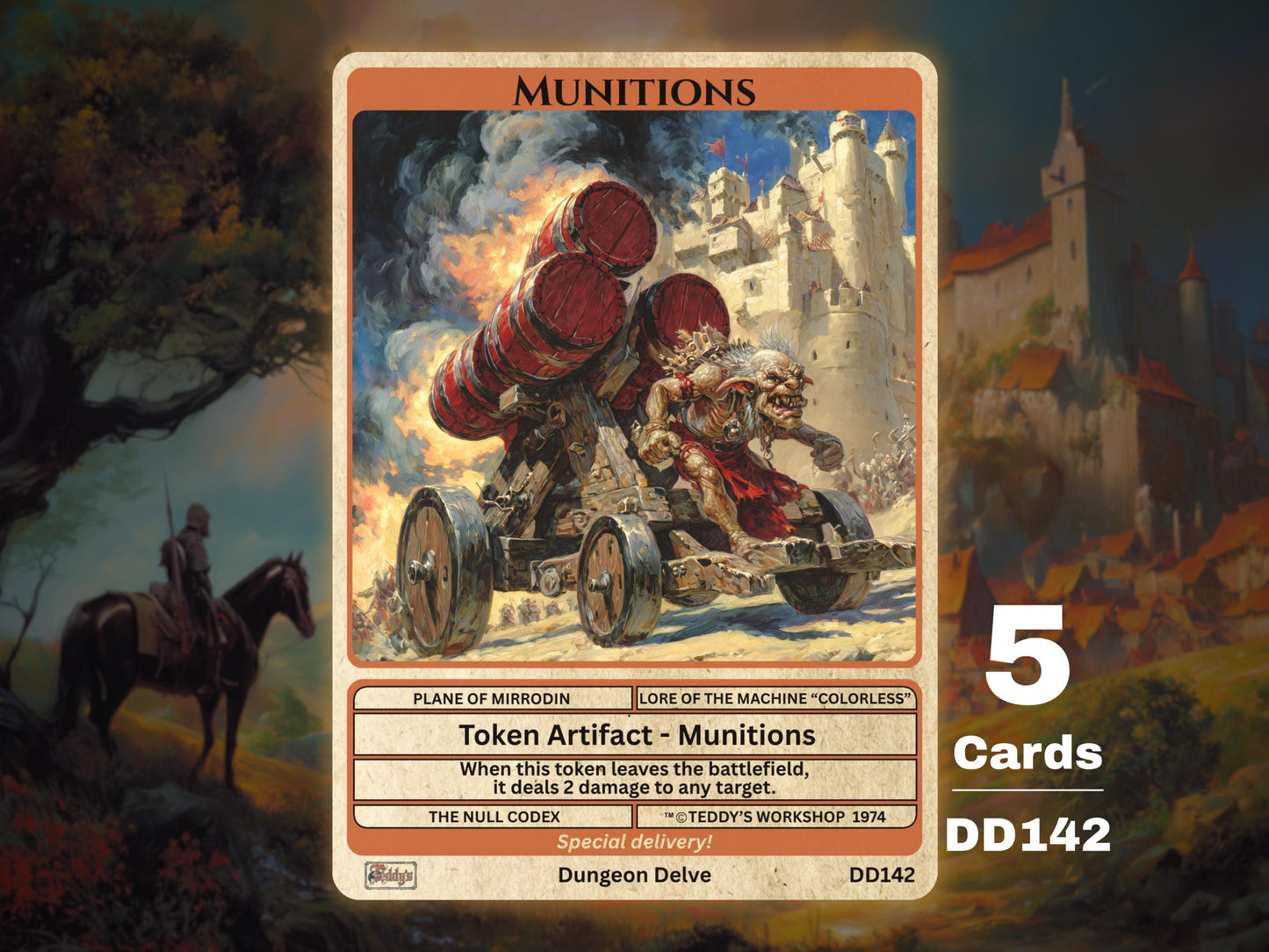 5x Munitions Artifact MTG Token - Teddy's Workshop DD142