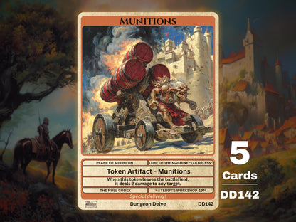 5x Munitions Artifact MTG Token - Teddy's Workshop DD142