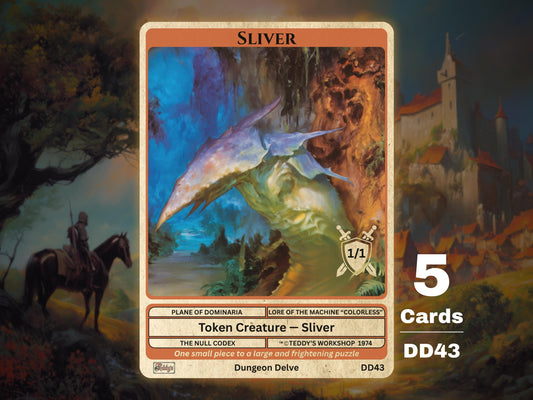 5x Sliver 1/1 Colorless MTG Token - Teddy's Workshop DD43