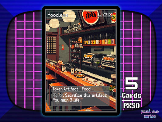 5x Food Sushi Token MTG Artifact - Pixel Tokens by Teddy PX50