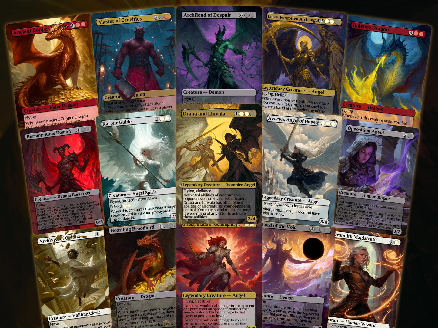 Kaalia of the Vast - Angel Dragon Demon Tribal - Proxy Deck - Perfect Magic Gift - Tokens Included