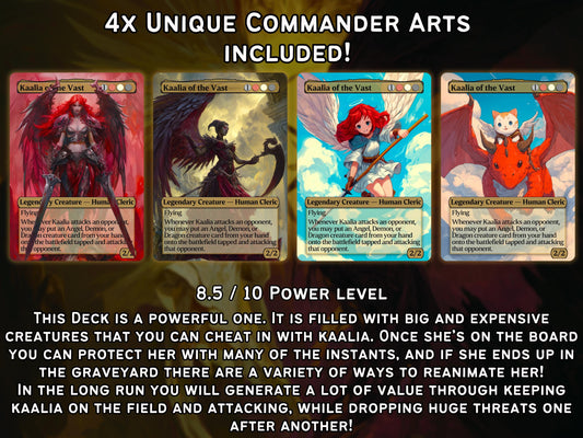 Kaalia of the Vast - Angel Dragon Demon Tribal - Proxy Deck - Perfect Magic Gift - Tokens Included