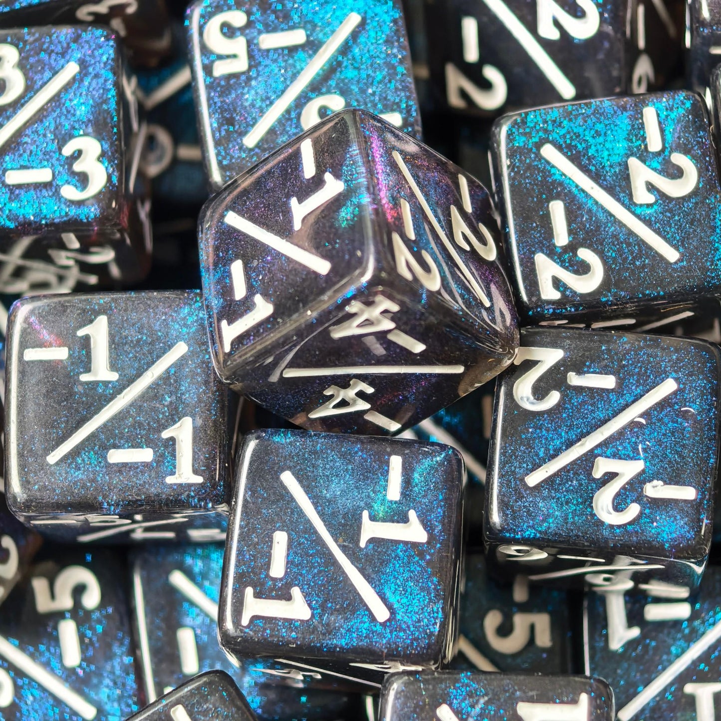 Counter Dice + / - , Magic TCG, Pink & Blue Galaxy Theme, perfect for any magic the gather deck! Edh, Cedh Magic Deck! Great gift for nerds!