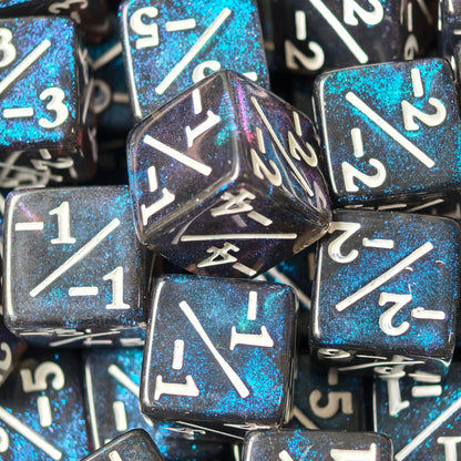 Counter Dice + / - , Magic TCG, Pink & Blue Galaxy Theme, perfect for any magic the gather deck! Edh, Cedh Magic Deck! Great gift for nerds!