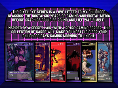 Mega Pixel EDH Token & Land Bundle - 161 Pixel Style cards for your MTG Pod - Perfect gift for MTG players