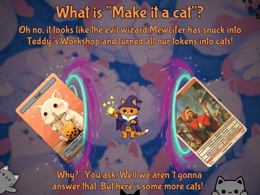 5x Faerie Rogue 1/1 Flying UB - MTG Token - Cat Tokens by Teddy CC30