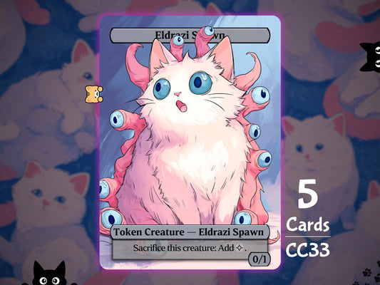 5x Eldrazi Spawn 0/1 - MTG Token - Cat Tokens by Teddy CC33