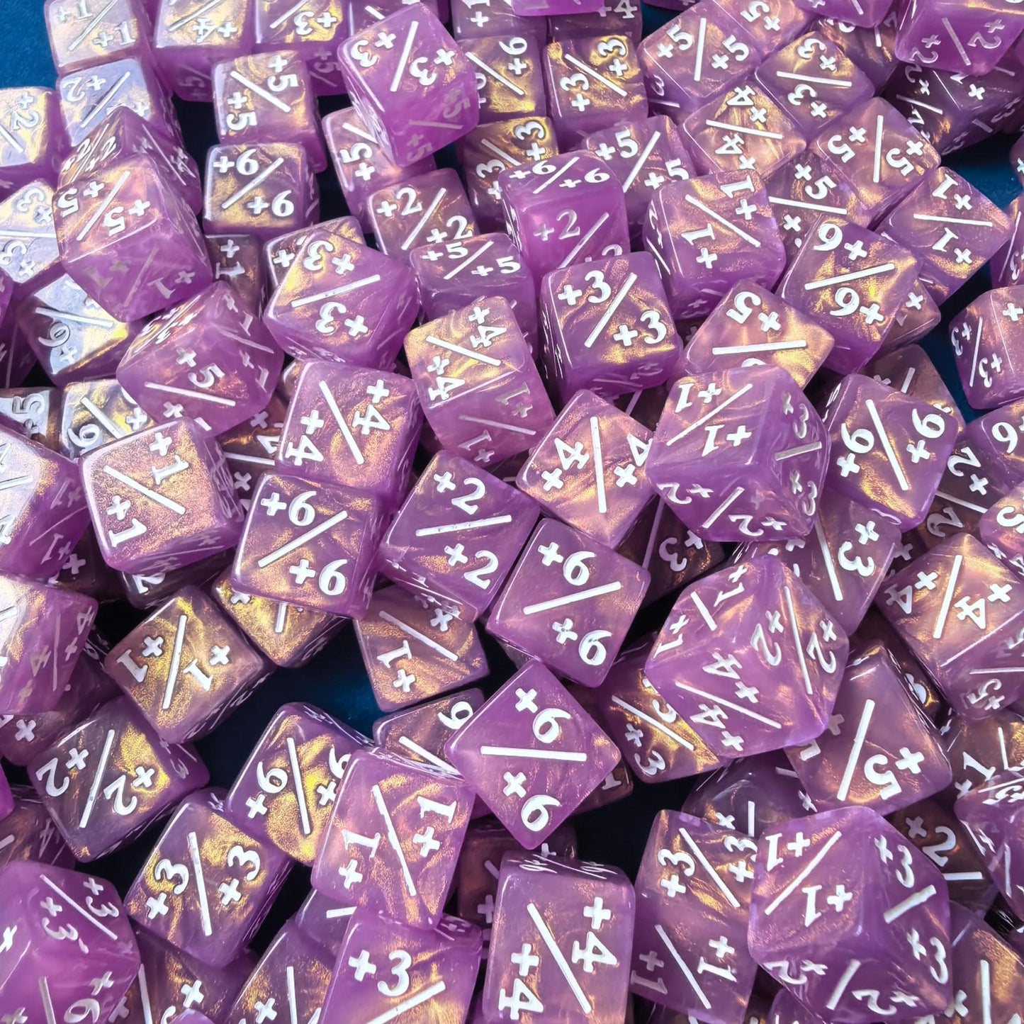Counter Dice + / - , Magic TCG, Pink & Blue Galaxy Theme, perfect for any magic the gather deck! Edh, Cedh Magic Deck! Great gift for nerds!