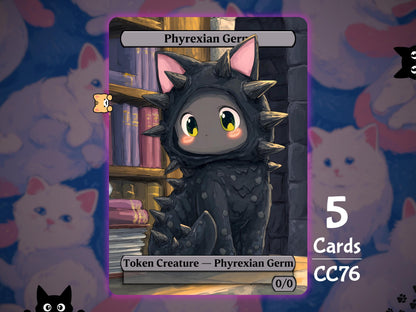 5x Phyrexian Germ 0/0 Black - MTG Token - Cat Tokens by Teddy CC76